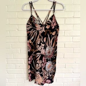 Midnight Bakery Black Floral Nightgown from Nordstrom Size L